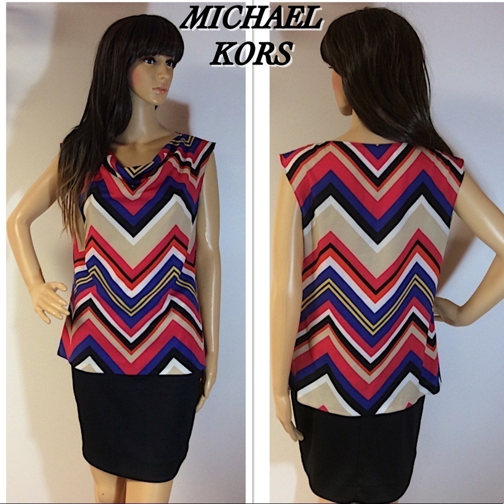 MICHAEL MICHAEL KORS BOLD PRINT TOP/BLOUSE